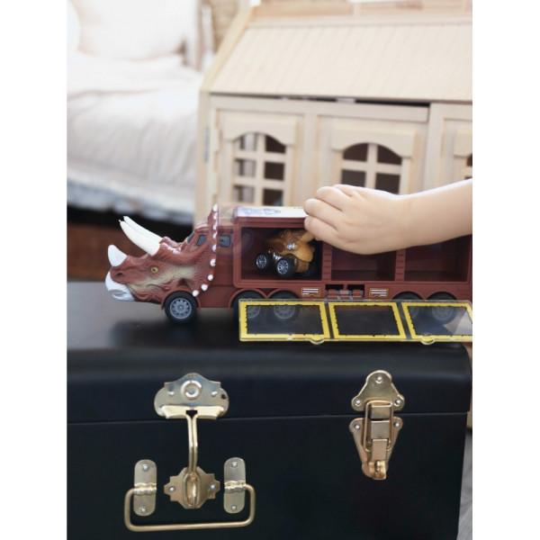 WOOPIE Грузовик динозавров с пусковой установкой и машинками 15 шт.