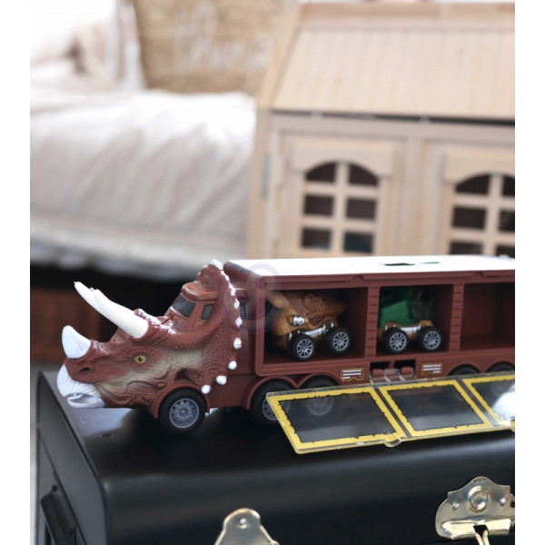 WOOPIE Грузовик динозавров с пусковой установкой и машинками 15 шт.