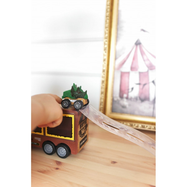 WOOPIE Грузовик динозавров с пусковой установкой и машинками 15 шт.