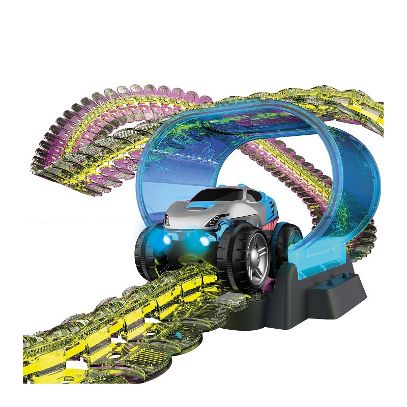 SMOBY Flextreme neoninė automobilių trasa su automobilio pradiniu rinkiniu