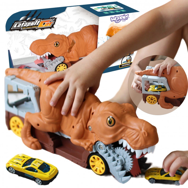 WOOPIE Dinozaurų Automobilių Paleidimo Įrenginys + Auto 1vnt.