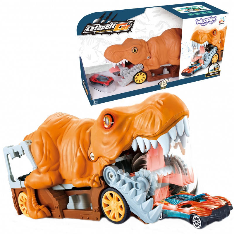 WOOPIE Dinozaurų Automobilių Paleidimo Įrenginys + Auto 1vnt.