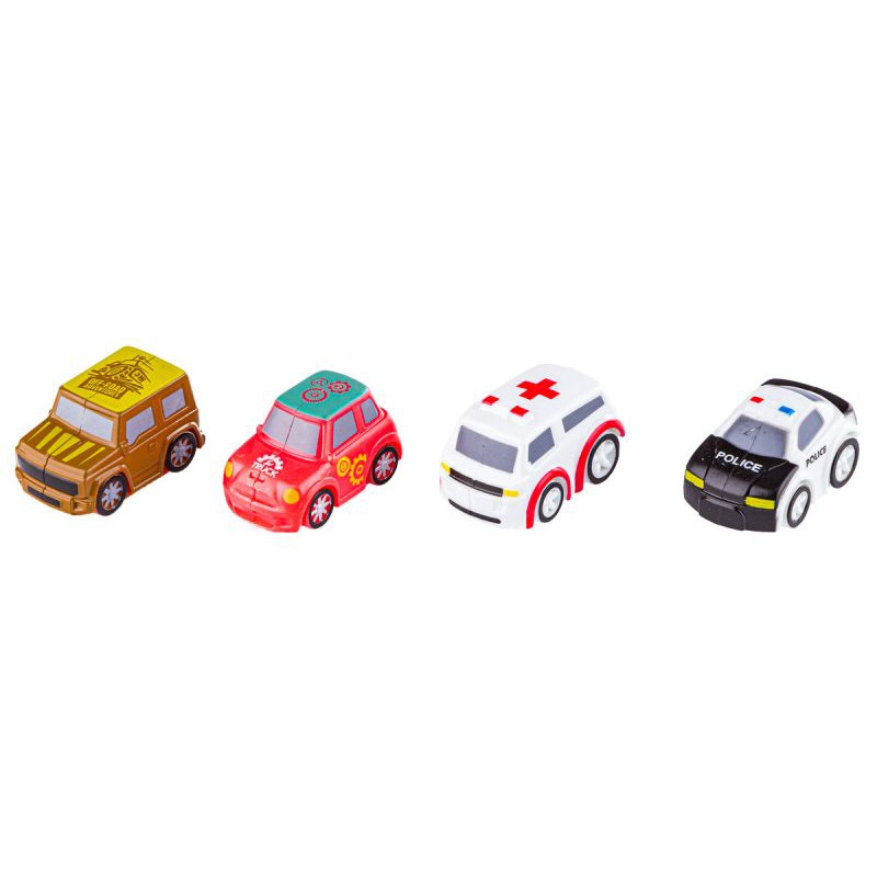 WOOPIE automobilių stovėjimo aikštelė su interaktyviu vairu + 4 automobiliai