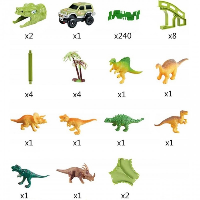 WOOPIE Car Track XXL Динозавры 240 шт.