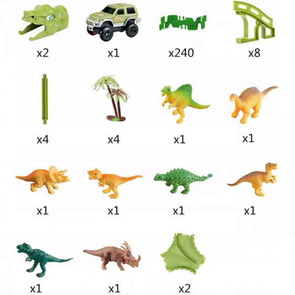 WOOPIE Car Track XXL Динозавры 240 шт.