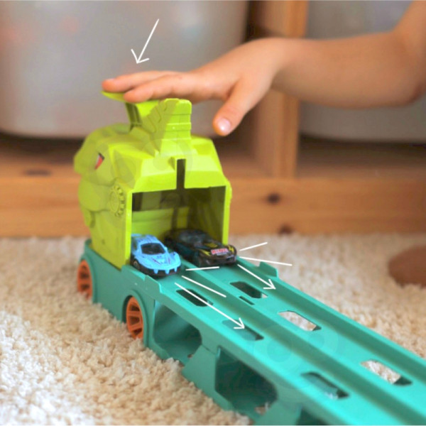 WOOPIE žaislinis sunkvežimis Dinozaurų takelis 2,1 m žaisliniams automobiliams WOOPIE žaislinis sunkvežimis Dinozaurų takelis 2,1 m žaisliniams automobiliams