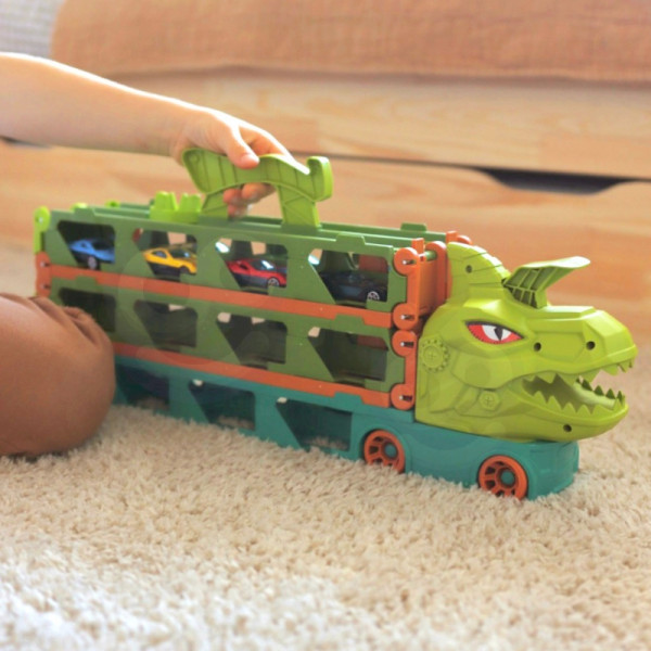 WOOPIE žaislinis sunkvežimis Dinozaurų takelis 2,1 m žaisliniams automobiliams WOOPIE žaislinis sunkvežimis Dinozaurų takelis 2,1 m žaisliniams automobiliams