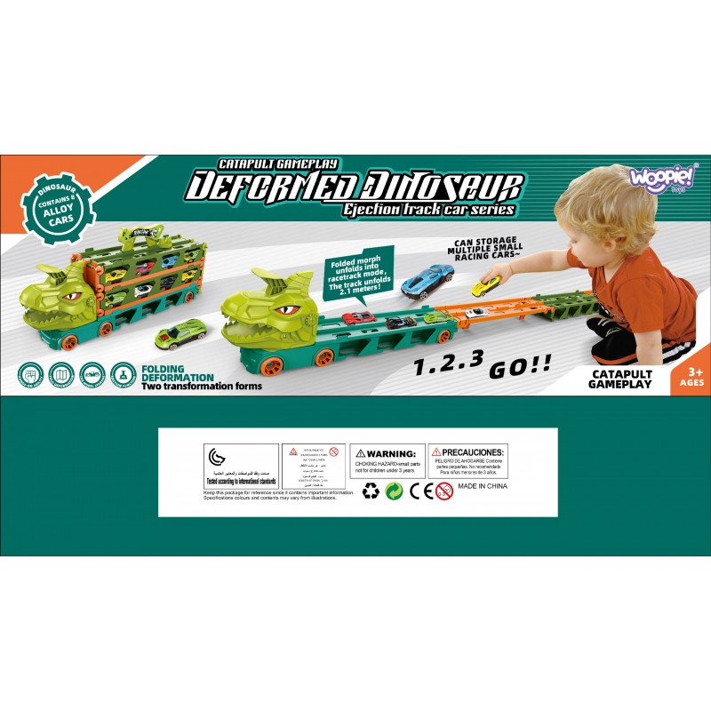 Игрушечный грузовик WOOPIE с траками для динозавров 2,1 м для машин