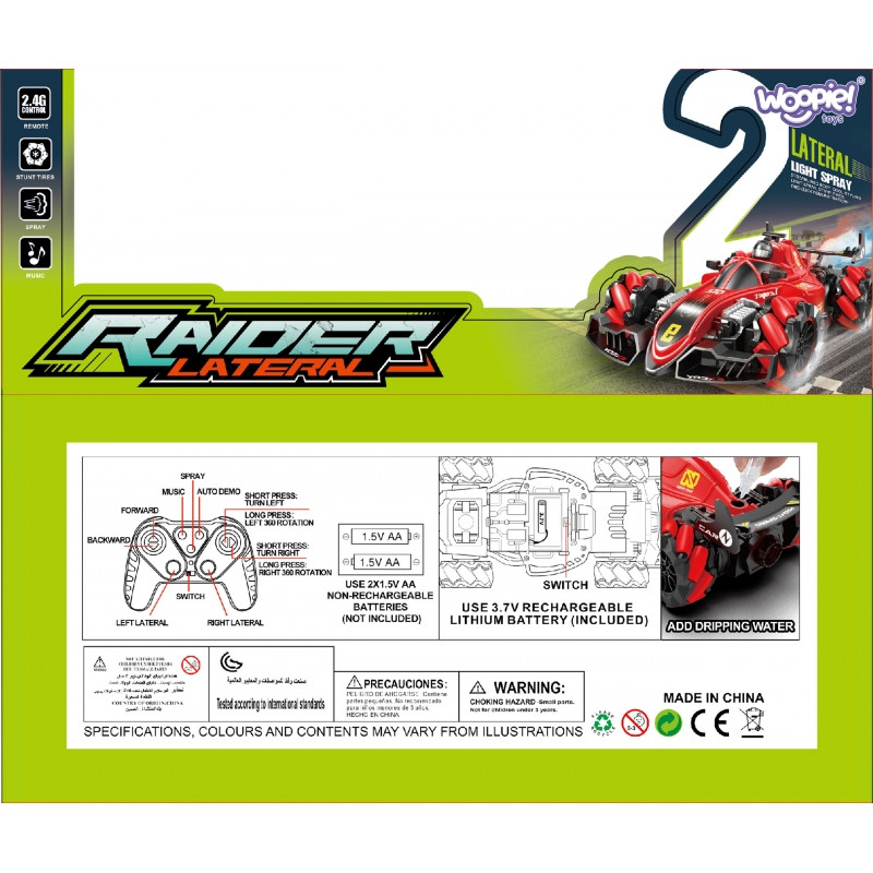 WOOPIE Радиоуправляемая каскадёрская машина RAIDER - Дымовой эффект