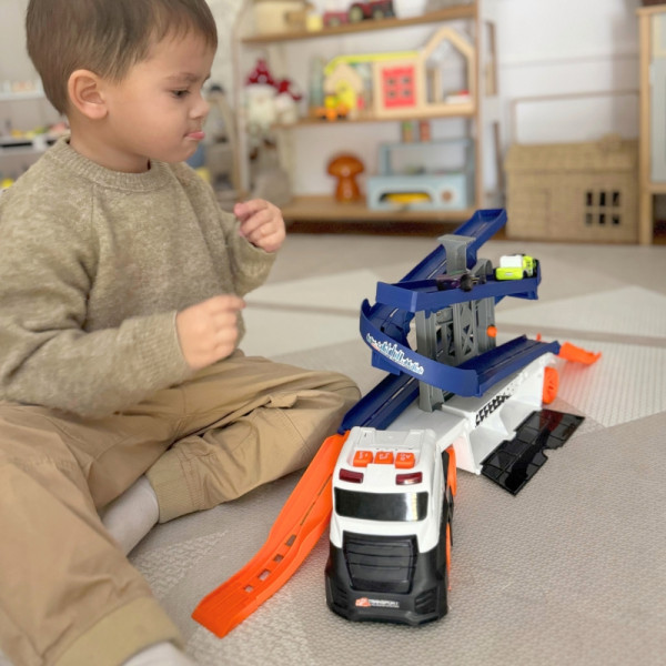 WOOPIE interaktyvus sunkvežimių vilkiko takelis automobiliams su garsu ir šviesa WOOPIE interaktyvus sunkvežimių vilkiko takelis automobiliams su garsu ir šviesa