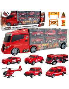 WOOPIE rinkinys Truck Transporter 3in1 Red 11 vnt.