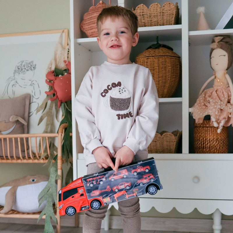 Набор WOOPIE Грузовик-транспортер 3в1 Красный 11 предметов.