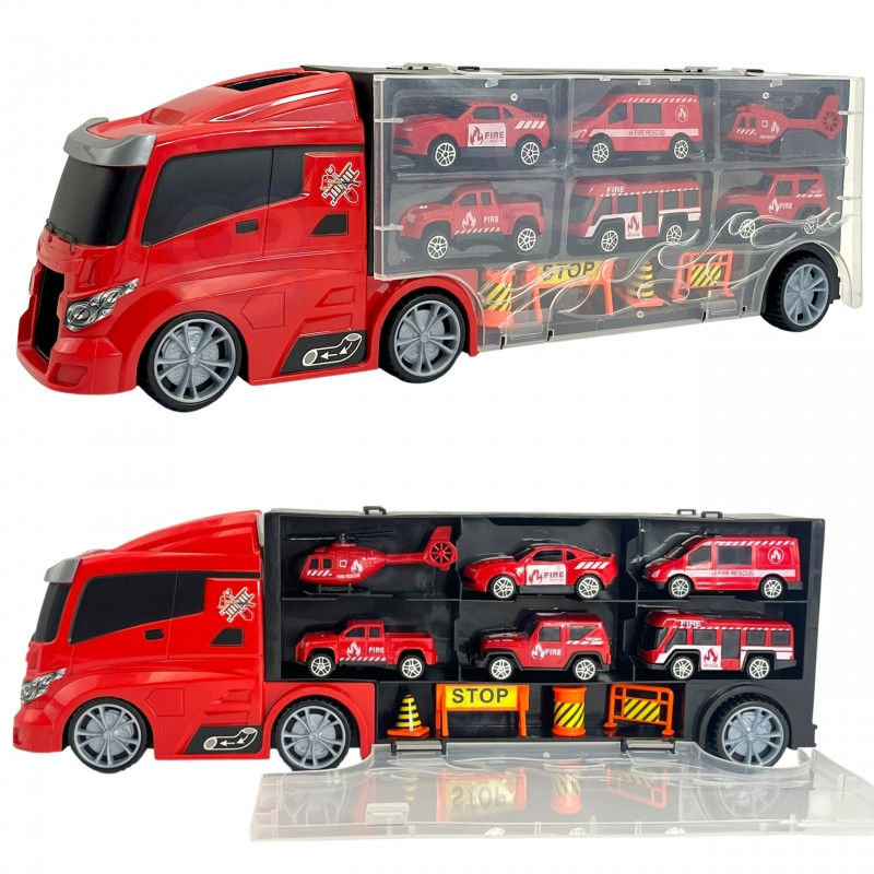 Набор WOOPIE Грузовик-транспортер 3в1 Красный 11 предметов.