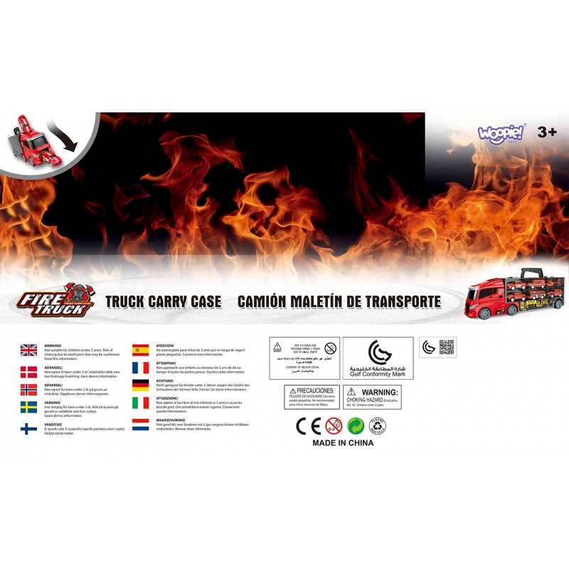 Набор WOOPIE Грузовик-транспортер 3в1 Красный 11 предметов.