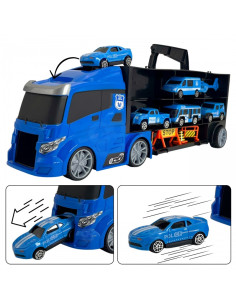 WOOPIE sunkvežimių transporterio rinkinys 3in1 Blue Police 2