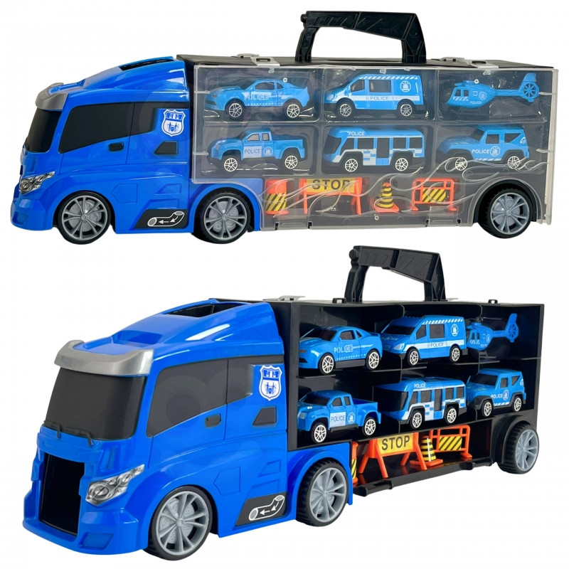Набор WOOPIE Truck Transporter 3-в-1 Blue Police
