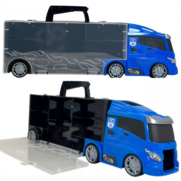 WOOPIE sunkvežimių transporterio rinkinys 3in1 Blue Police WOOPIE sunkvežimių transporterio rinkinys 3in1 Blue Police