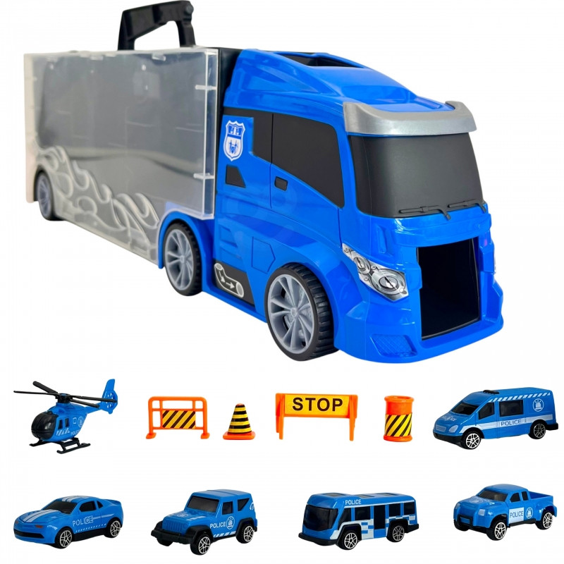 Набор WOOPIE Truck Transporter 3-в-1 Blue Police