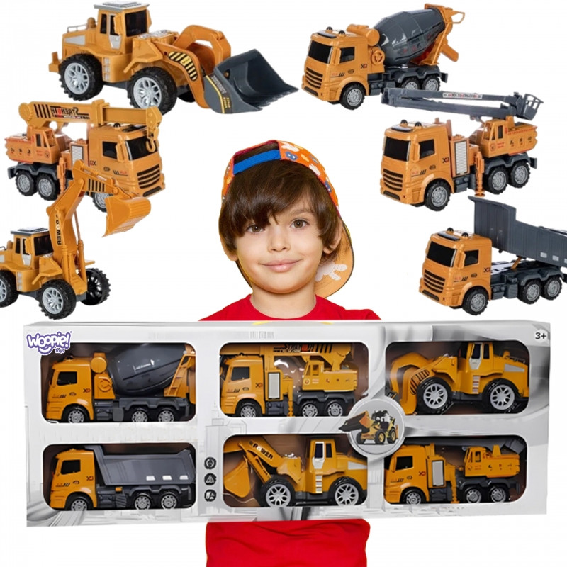 WOOPIE Puikus statybinių automobilių rinkinys 6in1