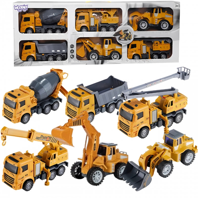WOOPIE Puikus statybinių automobilių rinkinys 6in1
