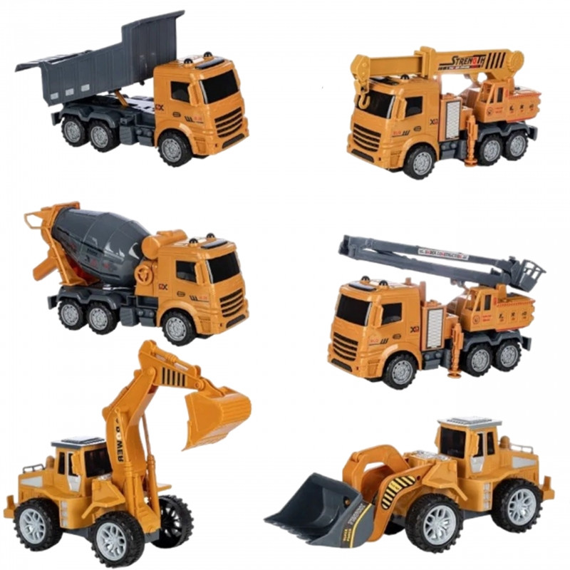 WOOPIE Puikus statybinių automobilių rinkinys 6in1
