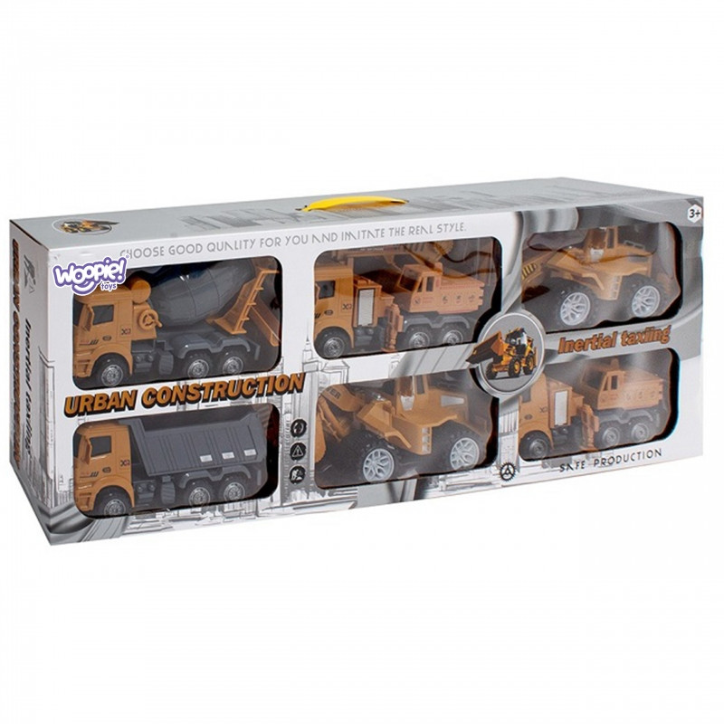 WOOPIE Wielki Zestaw Auta Budowlane 6w1