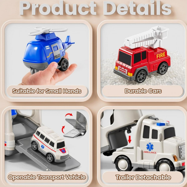 Набор из 5 машинок-эвакуаторов WOOPIE — Скорая помощь