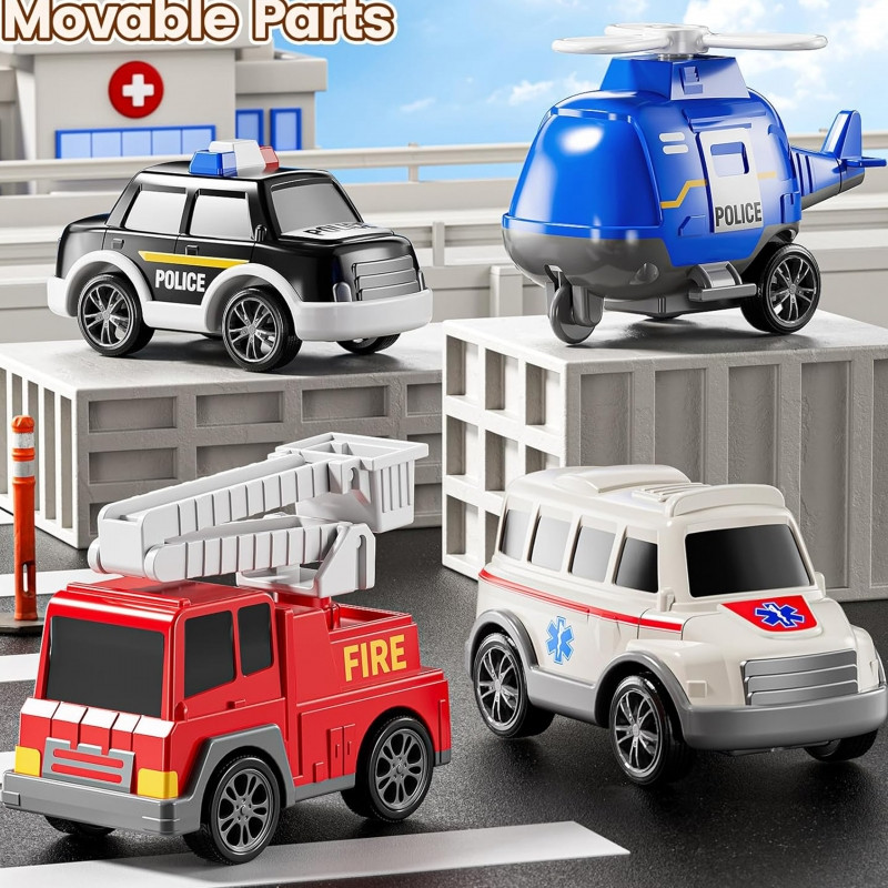 Набор из 5 машинок-эвакуаторов WOOPIE — Скорая помощь