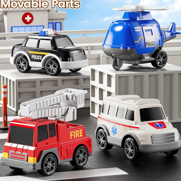 Набор из 5 машинок-эвакуаторов WOOPIE — Скорая помощь