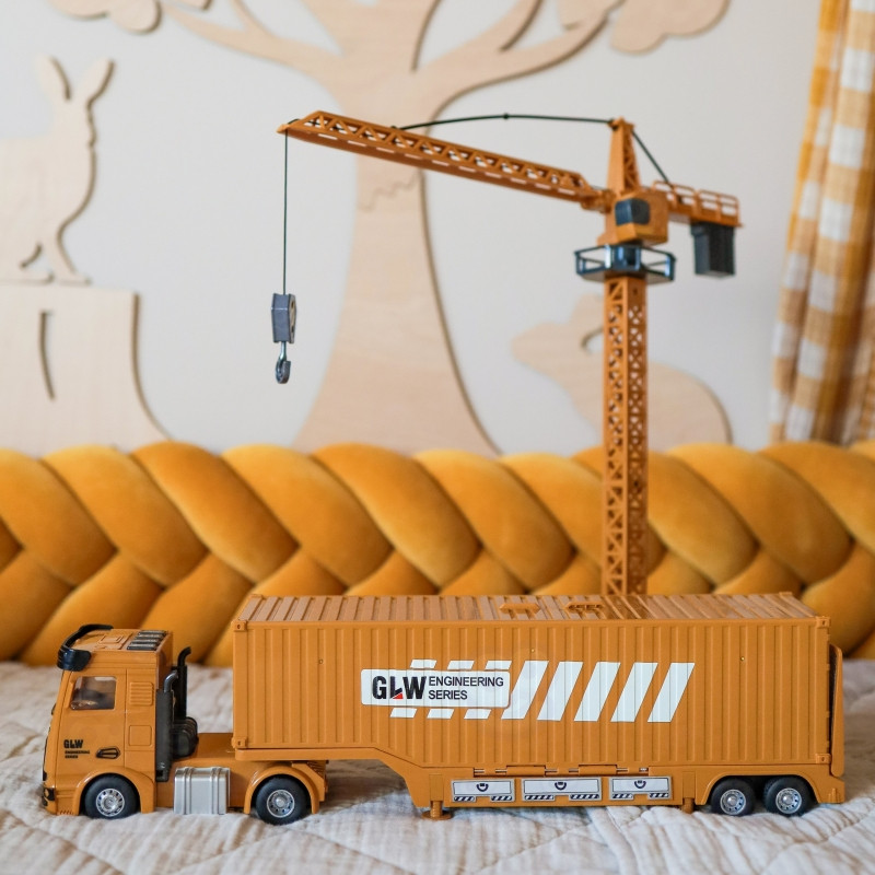 WOOPIE Truck 6in1 statybinis rinkinys Kranų traktorių priedai