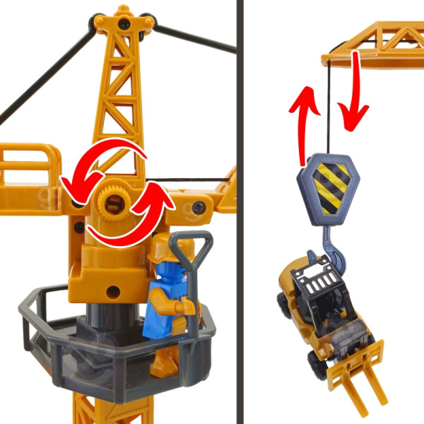 WOOPIE Truck 6in1 statybinis rinkinys Kranų traktorių priedai