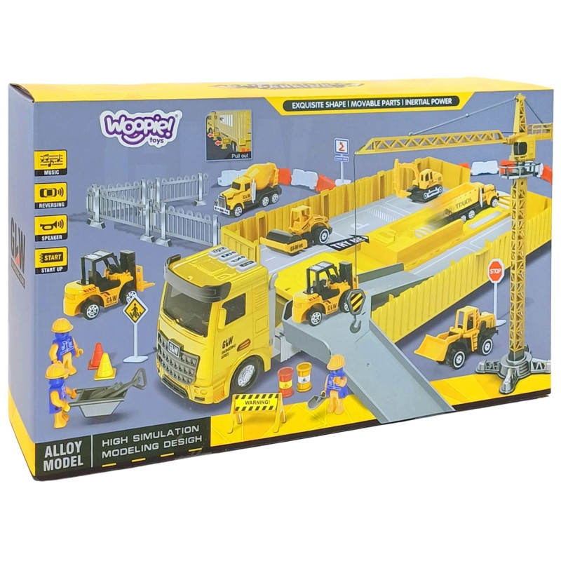 WOOPIE Truck 6in1 statybinis rinkinys Kranų traktorių priedai