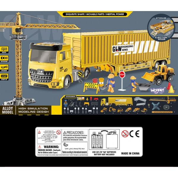 WOOPIE Truck 6in1 statybinis rinkinys Kranų traktorių priedai