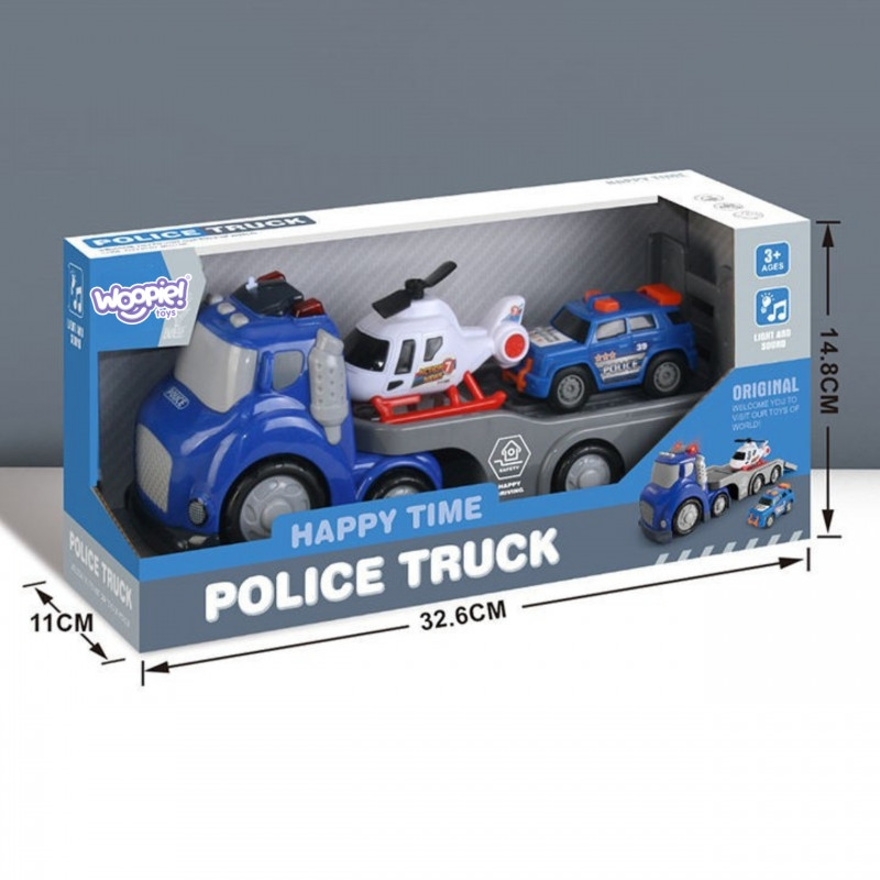 WOOPIE Blue Police City Truck Sound and Light Effects