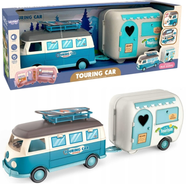 WOOPIE Doll Camper XL stovyklavimo rinkinys su priekaba WOOPIE Doll Camper XL stovyklavimo rinkinys su priekaba