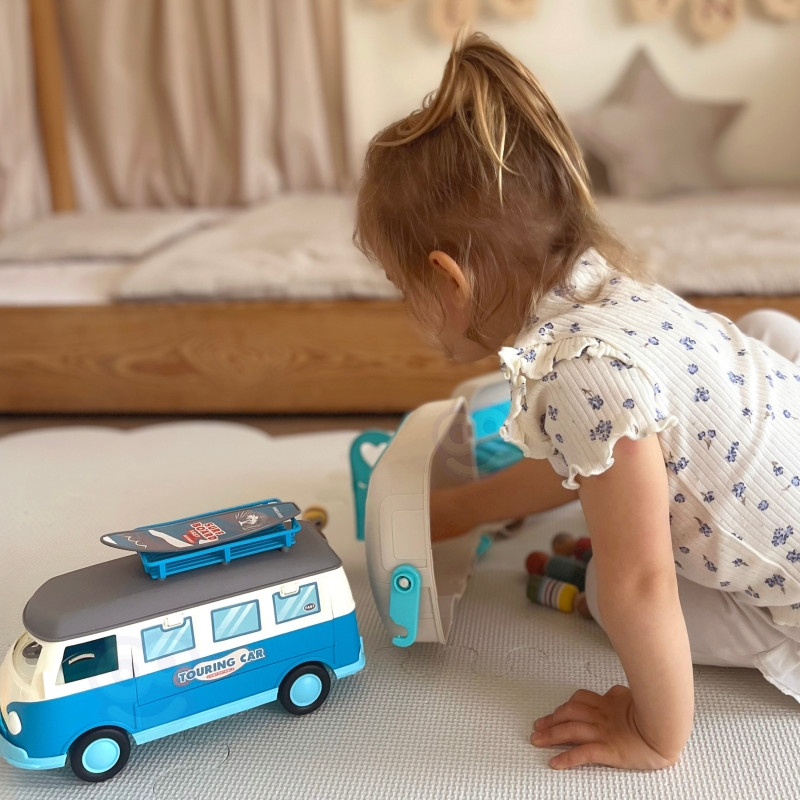 WOOPIE Doll Camper XL stovyklavimo rinkinys su priekaba