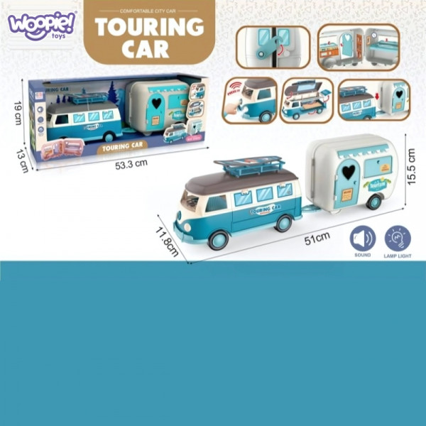 WOOPIE Doll Camper XL stovyklavimo rinkinys su priekaba WOOPIE Doll Camper XL stovyklavimo rinkinys su priekaba