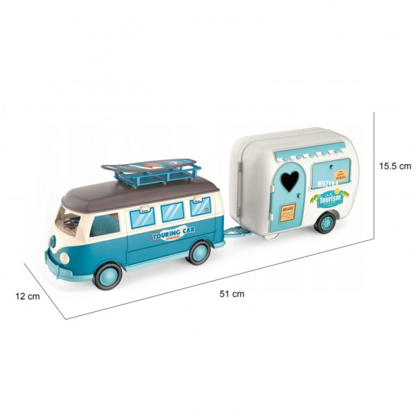 WOOPIE Doll Camper XL stovyklavimo rinkinys su priekaba WOOPIE Doll Camper XL stovyklavimo rinkinys su priekaba