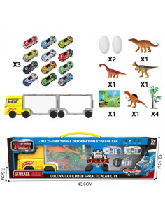 WOOPIE Transporter Truck 2in1 dinozaurų rinkinys + maketas 2