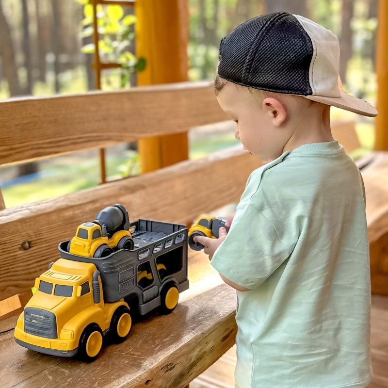 WOOPIE vilkiko rinkinys 4in1 statybinės transporto priemonės