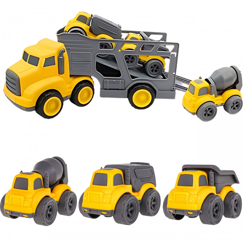WOOPIE vilkiko rinkinys 4in1 statybinės transporto priemonės