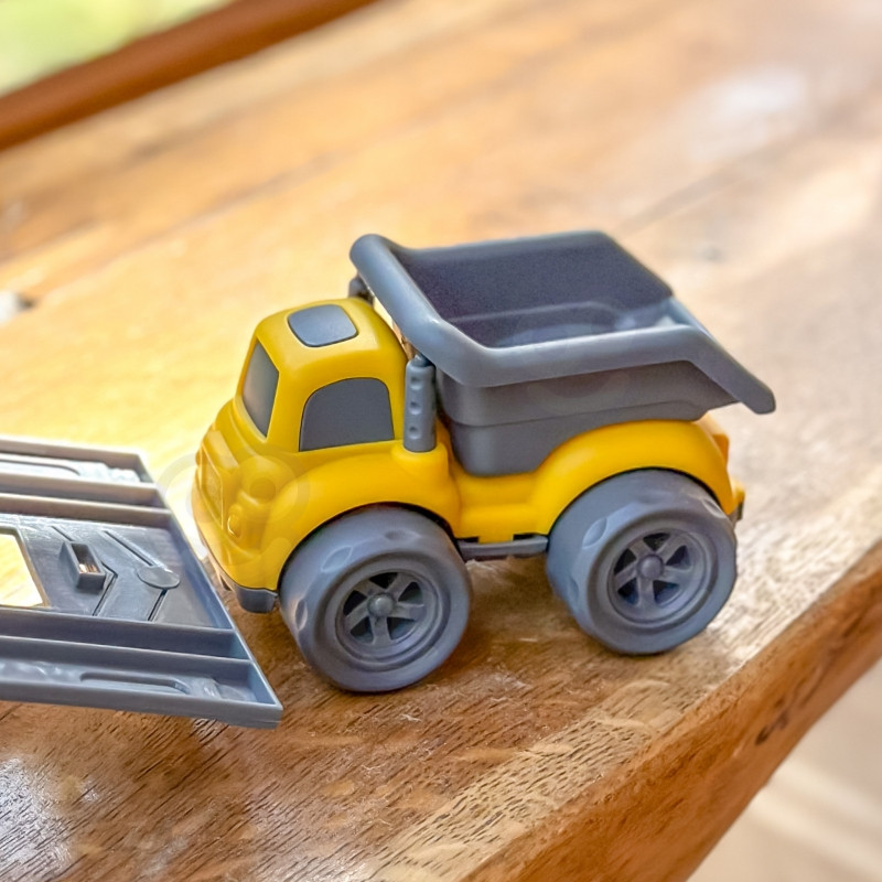 WOOPIE rinkinys 3in1 statybinių transporto priemonių šiukšliavežė betono maišyklė savivartis