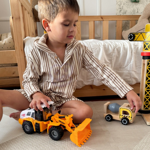 Строительство экскаватора-погрузчика WOOPIE 1:16 со световыми и звуковыми эффектами