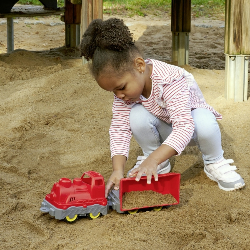 БОЛЬШОЙ игрушечный грузовой поезд с самосвальным конвейером