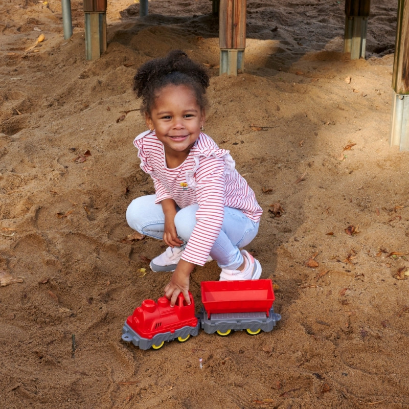 БОЛЬШОЙ игрушечный грузовой поезд с самосвальным конвейером