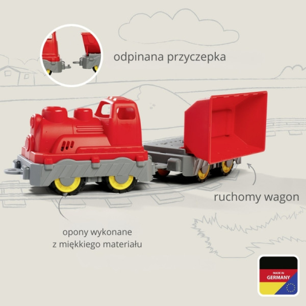BIG krovininio traukinio savivarčio žaislas BIG krovininio traukinio savivarčio žaislas