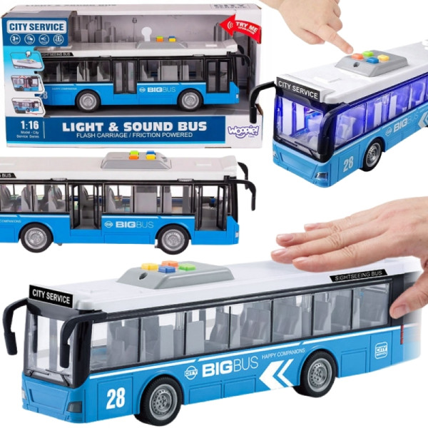 WOOPIE Interaktyvus elektrinis miesto autobusas 1:16