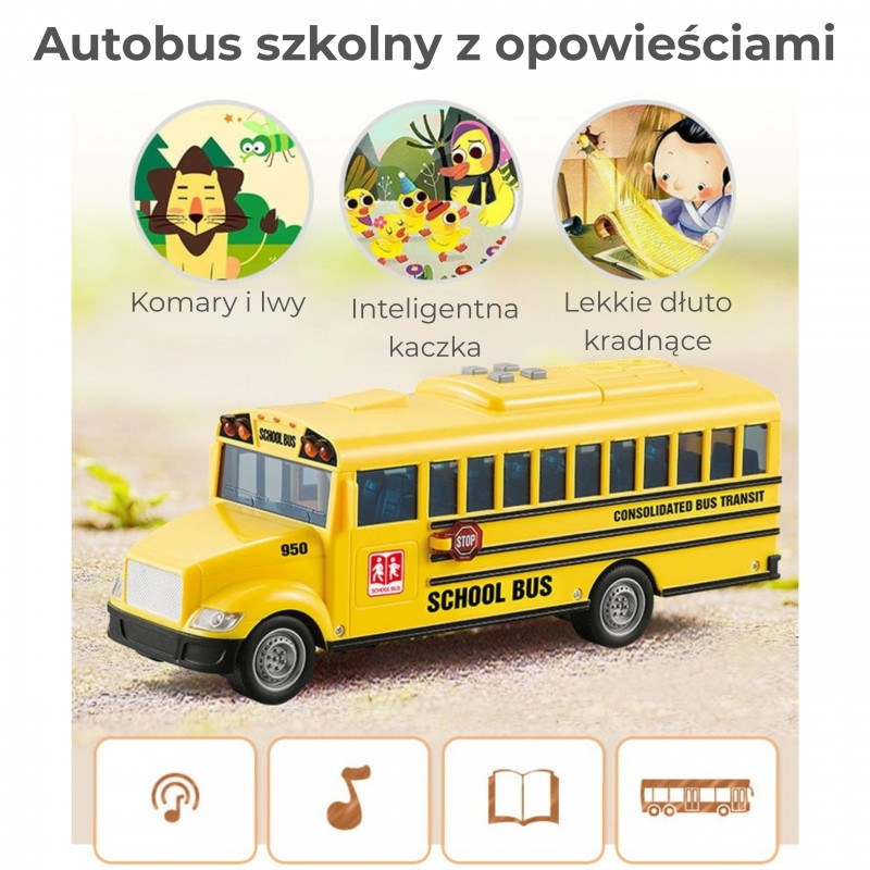 WOOPIE mokyklinis autobusas interaktyvus elektrinis 1:20