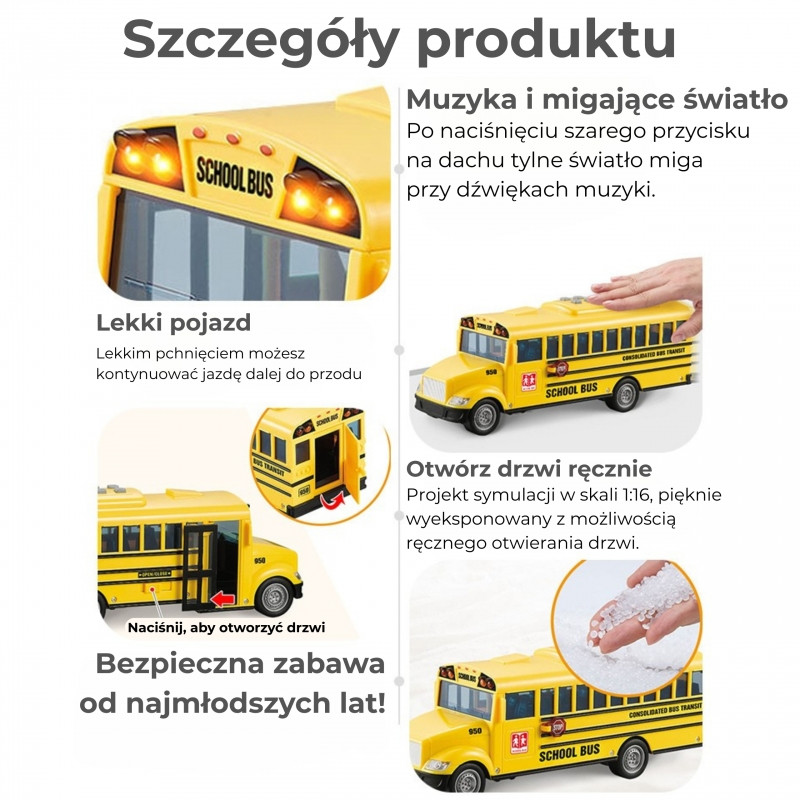 WOOPIE mokyklinis autobusas interaktyvus elektrinis 1:20