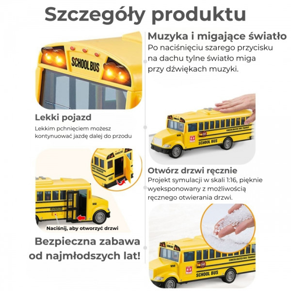 WOOPIE mokyklinis autobusas interaktyvus elektrinis 1:20 WOOPIE mokyklinis autobusas interaktyvus elektrinis 1:20